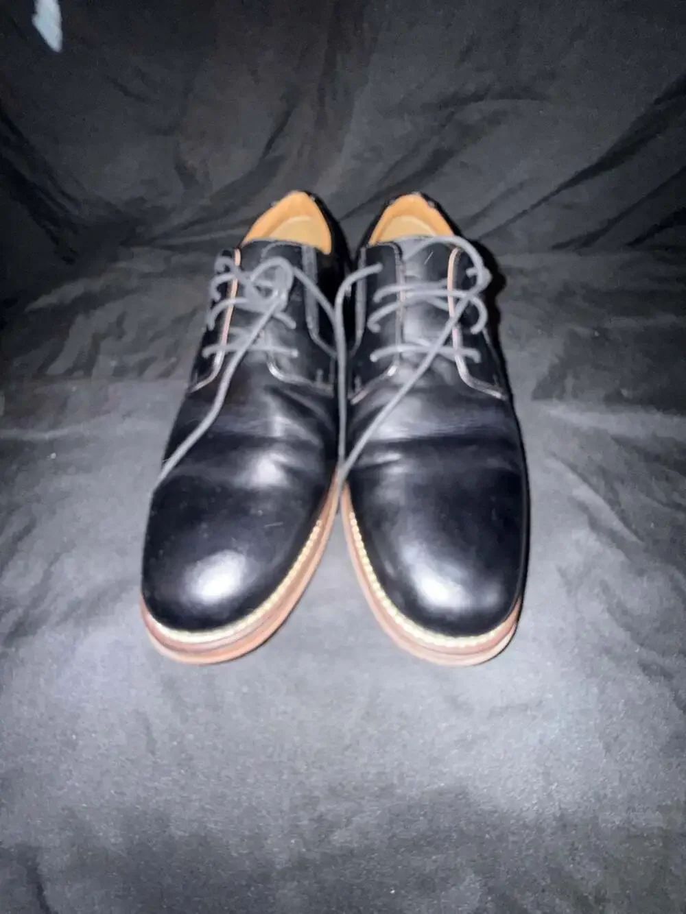 Dockers Men's Black Leather Plain Toe Derby Shoes